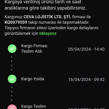 Ceva İade Kargo Ulaşmaması