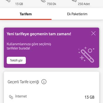 Vodafone Taahhüt Bittiğini İletmeyerek Yüksek Rakamlı Tarife Seçmiş!