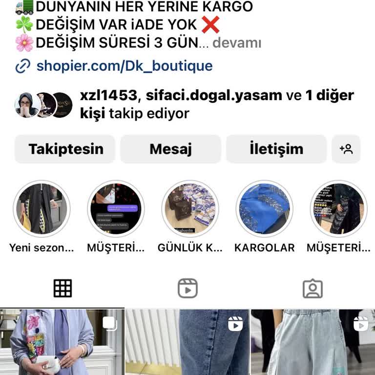 D & K Boutique (Instagram) Değişim Haricinde İade Yok