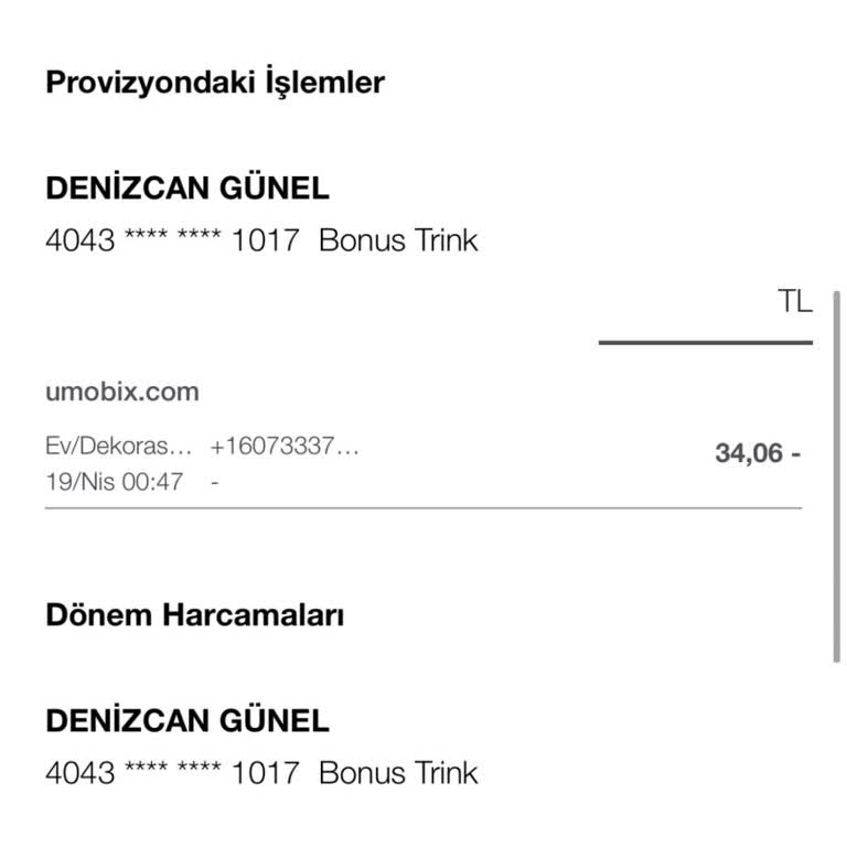 Umobix Haberim Olmadan Ücret Çekimi
