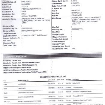 PttAVM Haksız Alınan Kargo Bedeli