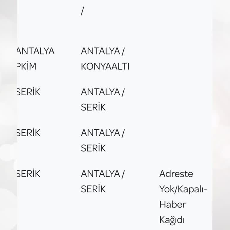 PTT Kargo PTT Antalya Serik Şube Hatası