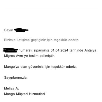 Mango Online Alışveriş Mağduriyeti