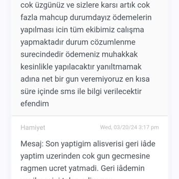Sefamerve Ödenmeyen Geri İade