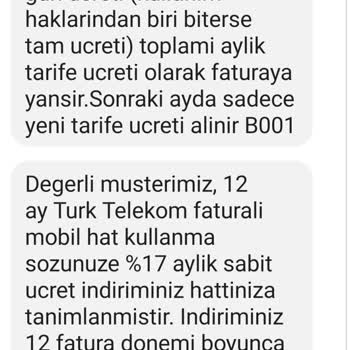 Türk Telekom Bilgim Dışında Tarife Onayı