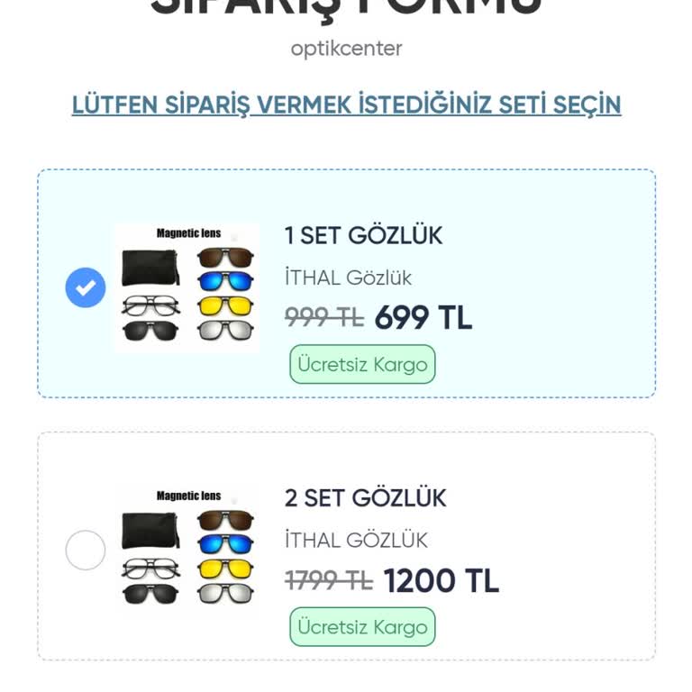 Optikcenter. Shop Para İadesi İstiyorum