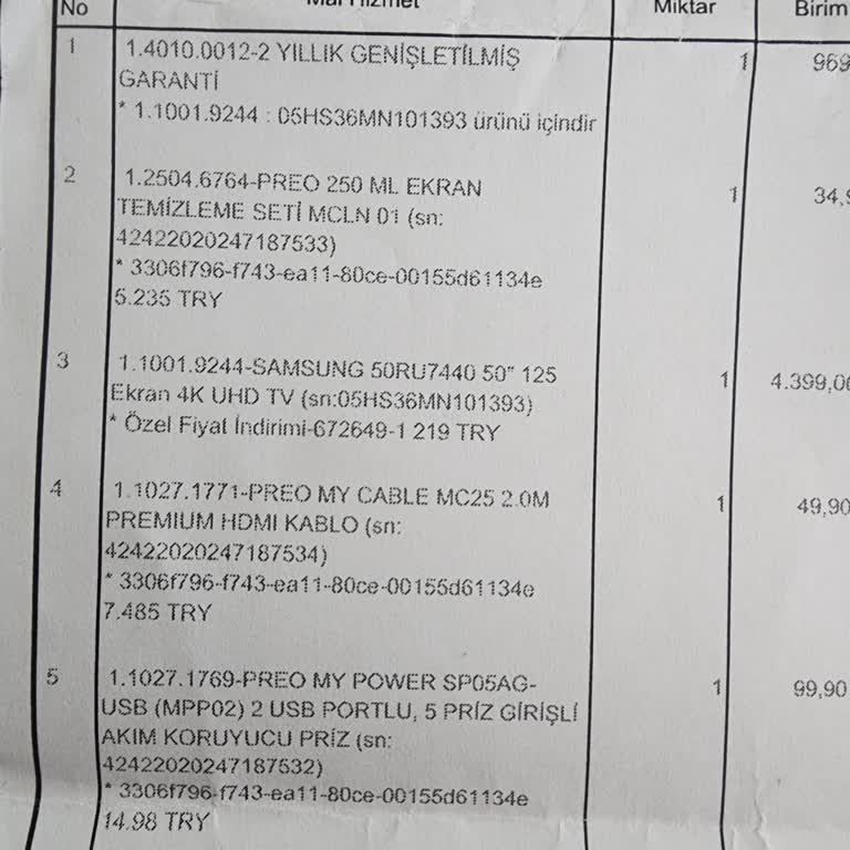 Samsung 50ru7440 50"125 Akıllı TV LED Sorunsalı.