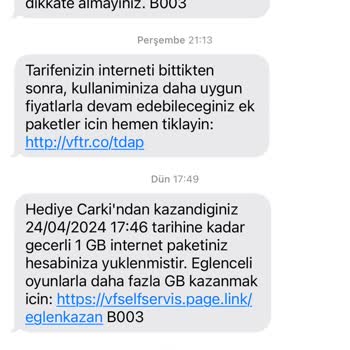 Vodafone Müşterisini Mağdur Bırakıyor