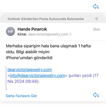 Dear Victoria Jewelry Dearvictoriajewelry.com Firmasının Kaba Tavrı