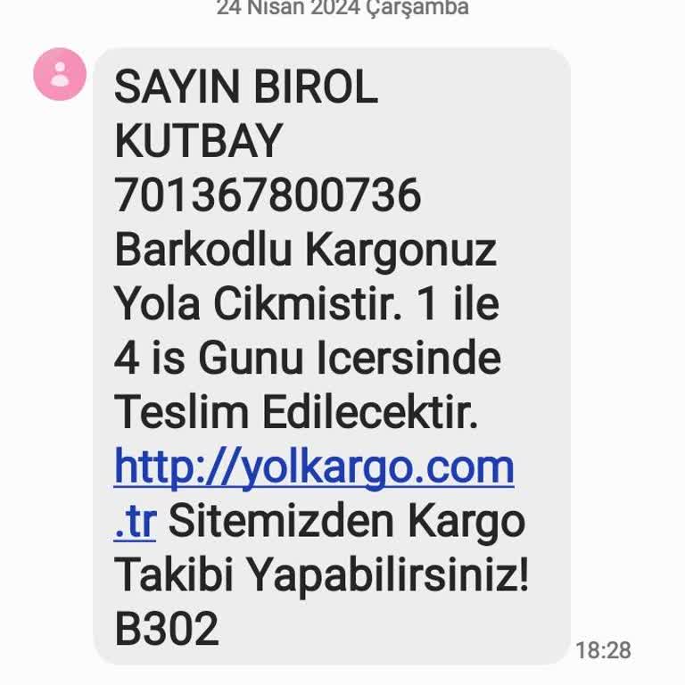 Yol Kargo Kargo Takip Numarasını