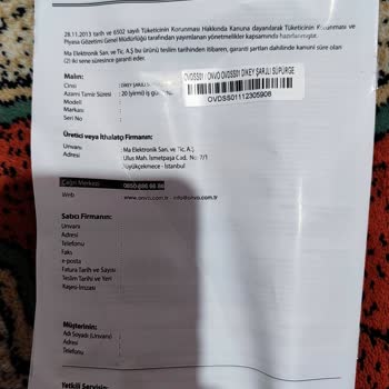 Onvo Süpürge: Beklenenin Ötesinde Servis Süreci