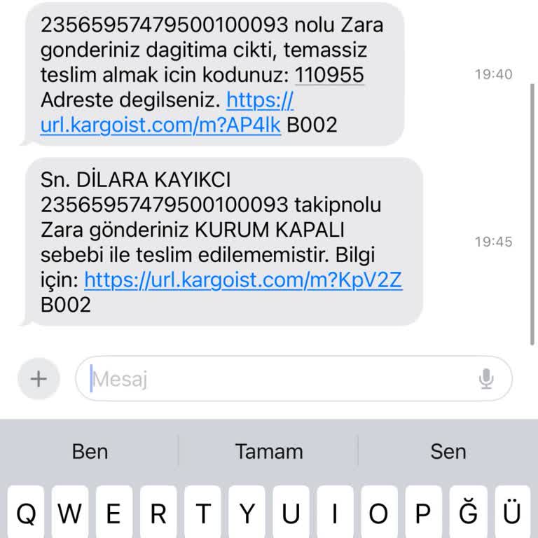 Zara Yarına Kargo Teslimi Aldım Ama Teslim Edilmiyor