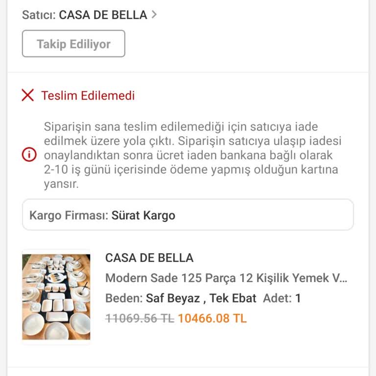 Trendyol Ürün Teslim Edilmemesi