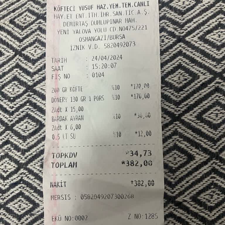 Köfteci Yusuf Bursa Asmerkez Şubesi