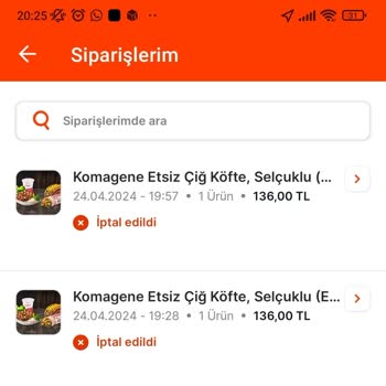 Migros Yemek Ve Komagene Sebepsiz Yere Siparişimi İptal Ediyor