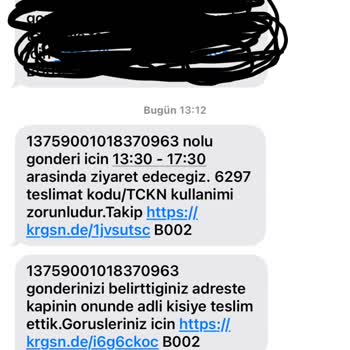 KARGOMsende Kargomu Kapıya Bırakılmış