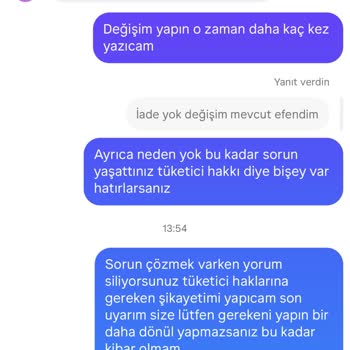 Burcum Giyim (Çayırova) Değişim Ya Da İade İçin Muhatap Yok