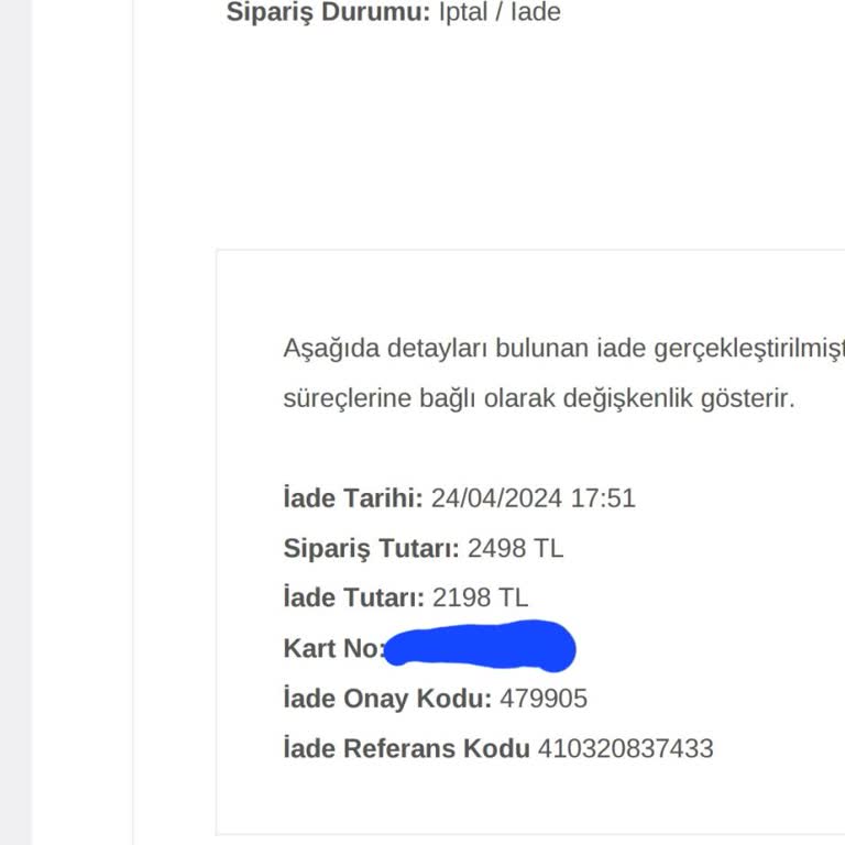 Goodstep Sipariş İptali, Para Kesintisi