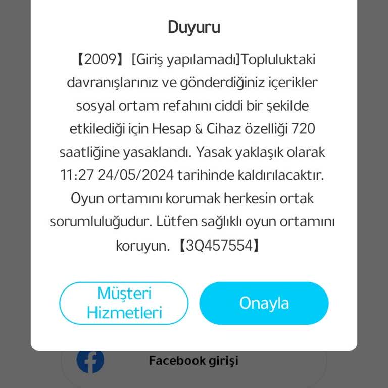 WePlay Hesabım Ve Cihazım Ban Yedi Acil Yardım