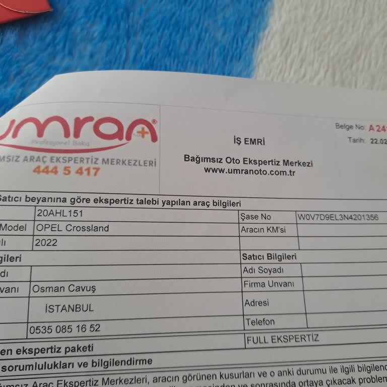 Umran Oto Ekspertiz Denizli Merkezefendi'de Ekspertiz Hizmeti Hakkında Şikayet