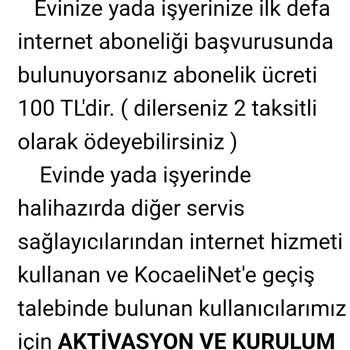 Kocaelinet Olmayan Kurulum Ücretini Aldı