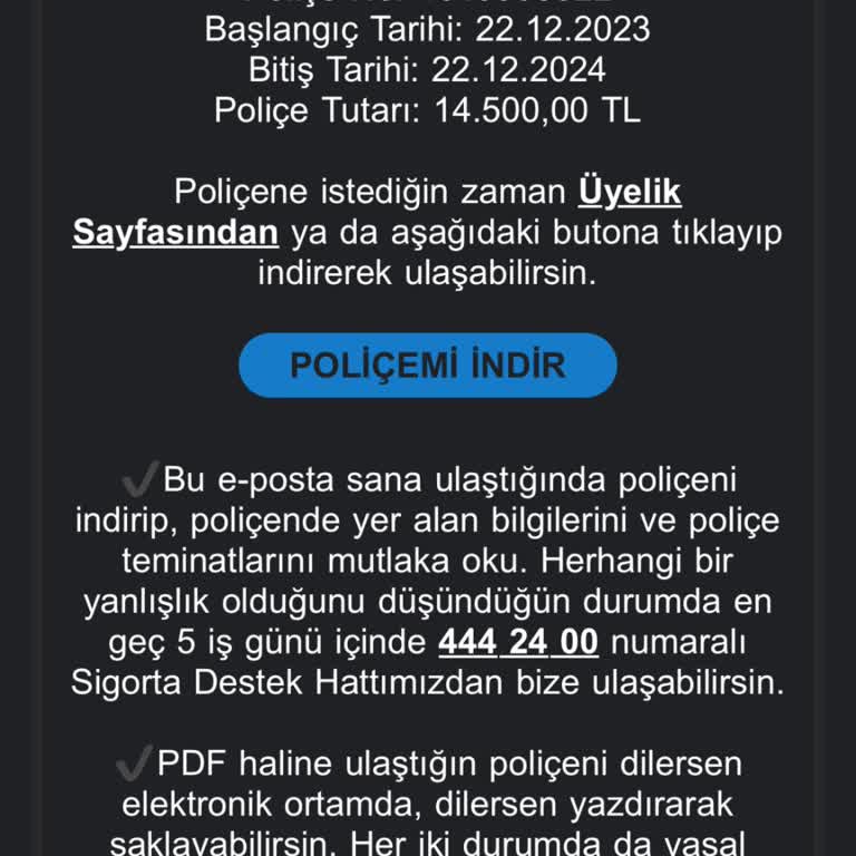 Sigortam.net Tamamlayıcı Sağlık Sigortası Yanlış Bilgilendirme