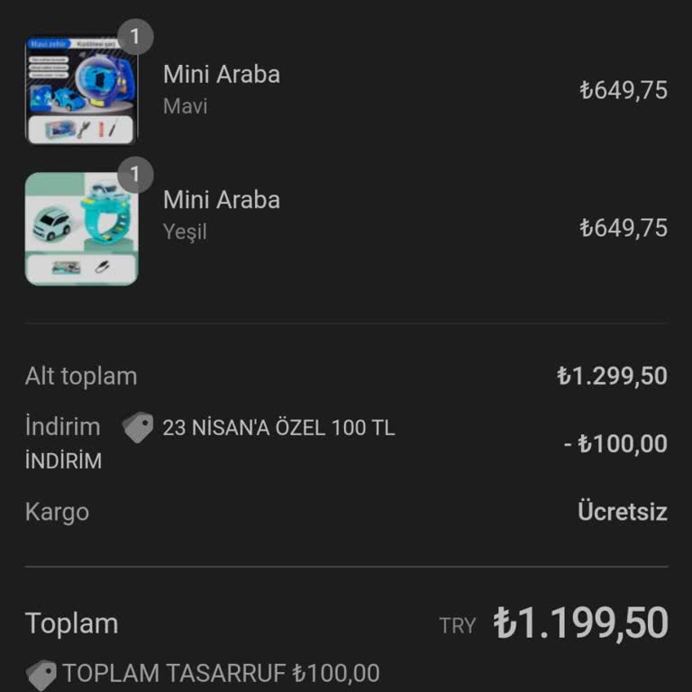 Empiora Mini Araba Ürün Gelmedi