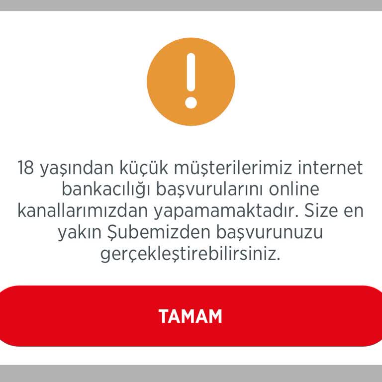 Ziraat Bankası 18 Yaş Altı Mobil Bankacılık