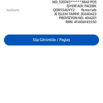 Facebook Fibabanka Hesabımdan Rızam Dışında 3290,67 TL Çekim Yapmıştır
