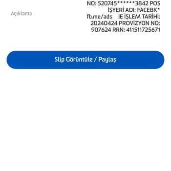Facebook Fibabanka Hesabımdan Rızam Dışında 3290,67 TL Çekim Yapmıştır