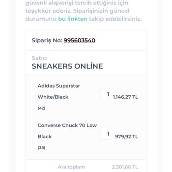 Sneakersonline.tr Ürün Teslimatı Gecikmesi