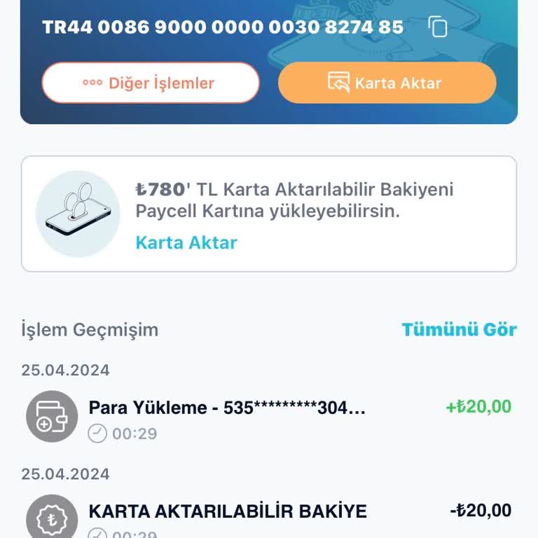 Paycell'de Para Yansımıyor