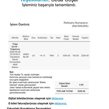 Biletix Katılamayacağım Bir Etkinlik İçin Mağduriyet Yaşatmaktadır