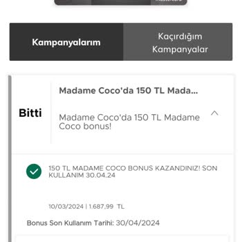 Madame Coco Puan Kullanılmıyor Çözümü Lütfen