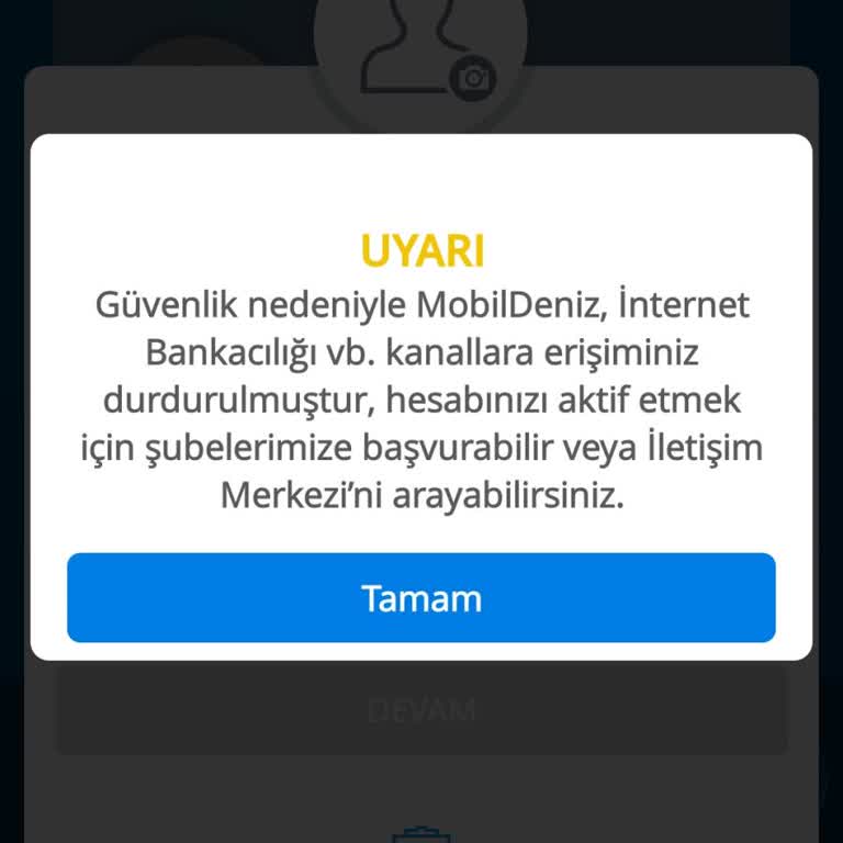 Denizbank İnternet Bankacılığı Blokesi