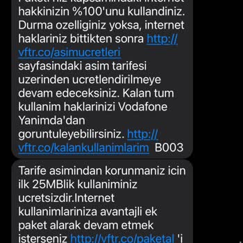 Vodafone Cep İnternet Paketi