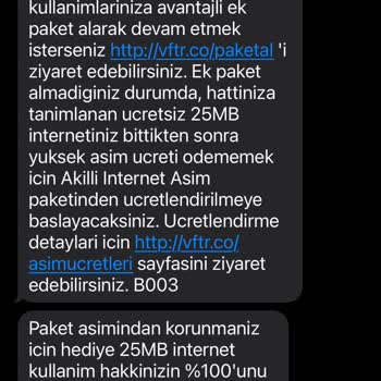 Vodafone Cep İnternet Paketi