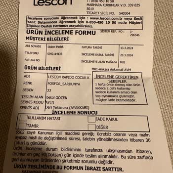 Lescon Markasından Aldığım Çocuk Kramponu Bir Kere Giyme Sonucunda Çöp