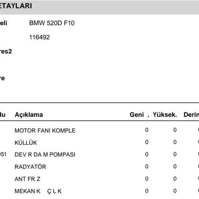 BMW 2014 5.20i 127k Km 1 Yılda 2 Orijinal Devirdaim Pompası Ve Garanti Yok