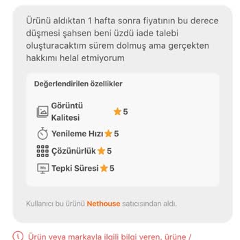 Hepsiburada Ürün Değerlendirme Şikayeti