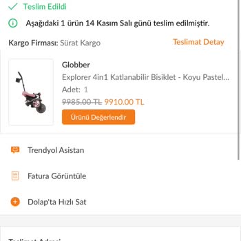 Trendyol Globber Katlanır Bisiklet Pin Sorunu