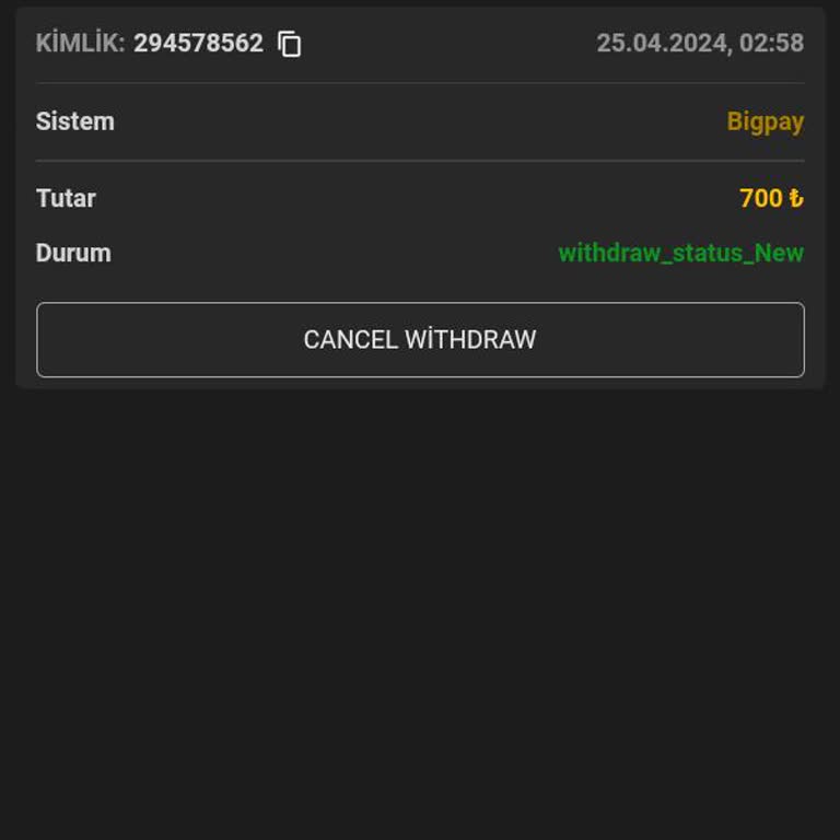 Ofansifbet Üyelik Sonrası Yaşanan Çekim Sorunları