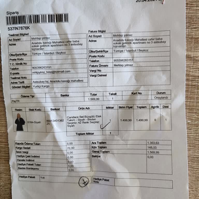 Ahel Tasarım Ahel İade Almıyor