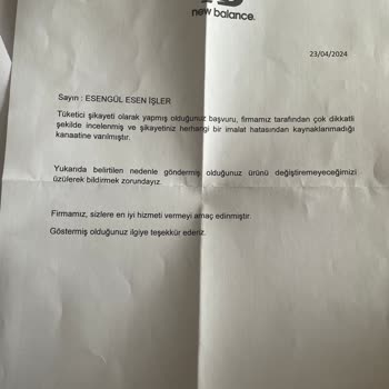 New Balance Ürünün Kusurunu Kabul Etmiyor!