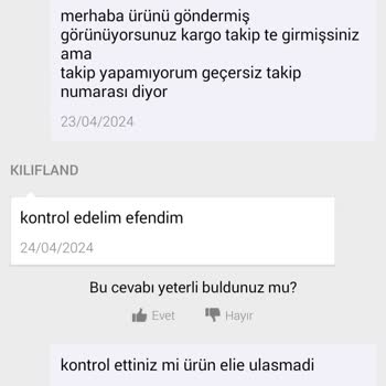 Kılıfland Adlı N11 Satıcısı Geçersiz Kargo Takip No Girmesi