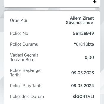 Türkiye Sigorta Ziraat Bankası Hayat Dişi Police İptali