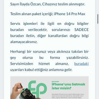 FPPRO Teknik Servis Fp Pro ' Ya Gönderdiğim Telefonumdan Bir Buçuk Aydır Haber Alamıyorum.