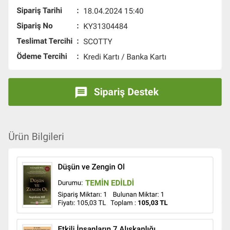 Kitapyurdu Teslim Edilmeyen Ve Hazırlanmaya Sipariş
