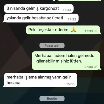 Emin'elif Butik Teslim Aldığı Ürünün Para İadesini Yapmıyor!