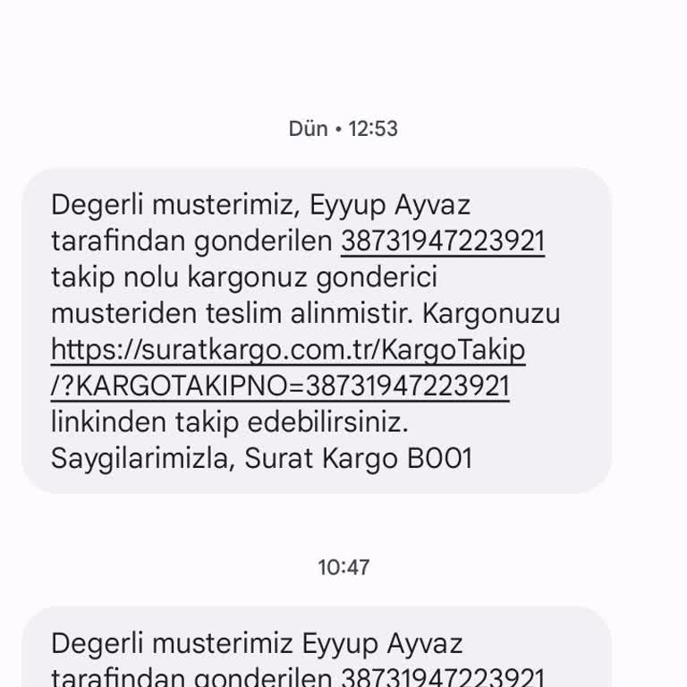 Sürat Kargo Adrese Teslimat Yapmıyor